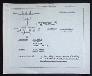 Original WWII Junkers Ju 86 Recognition Drawing – German Troop Carrier / Bomber - Picture 1 of 3