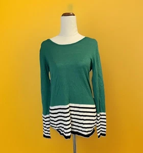 Gordon Smith Size Medium / M 100% Merino Wool Knit Green Jumper - Picture 1 of 9
