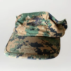 USMC Issued 8 Point Cover MARPAT Woodland, Marine EGA, Hat, Cap - Picture 1 of 6