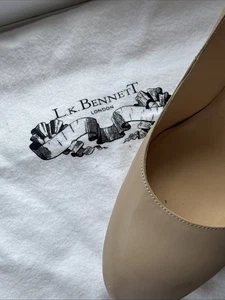 LK Bennett Beige Leather Concealed Platform Courts High Heel Women’s Shoes - Picture 1 of 5