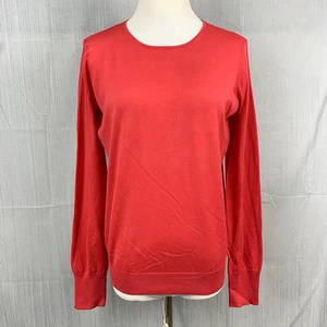 Theory Damen Pullover Petite Korallenrot Belinda B Fluid Wolle Seide Mischung Leicht - Bild 1 von 8
