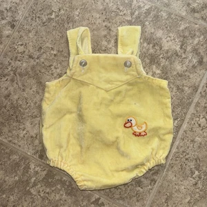 Cabbage Patch Kids YELLOW VELVETEEN DUCK ROMPER Doll Clothes Outfit VTG - Bild 1 von 6