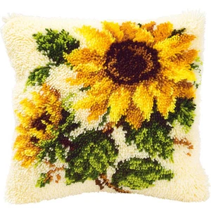 Vervaco® Sunflowers on Pillow Cover Latch Hook Kit - Picture 1 of 1