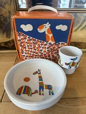 Vintage Arabia Finland Wartsila 1971 Children’s Giraffe Cup And Plate Very Rare