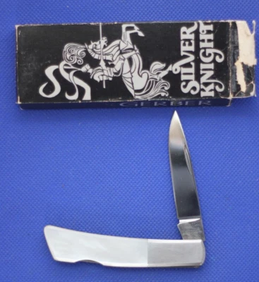 Vintage Gerber Silver Knight 250A Pearl, lock blade, NIB, NOS - Image 1 of 2