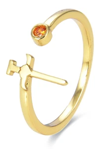 Anillo abierto plata chapada Oro Amarillo 18 K Luxenter Q2090Y07 circonita Naran - Imagen 1 de 8