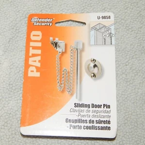 Defender Security U-9858 Sliding Patio Door Lock Pin, 2-5/8-Inch, Chrome Finish - Picture 1 of 2