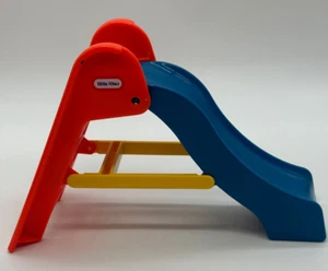 Vintage Little Tikes Puppenhaus Größe orange & blau klappbare Spielrutsche - Bild 1 von 6