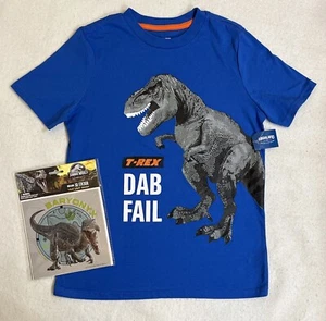 New Boys Highland Outfitters T-Rex Dinosaur T-Shirt 14 NWT +Reusable 3D Stickers - Picture 1 of 6