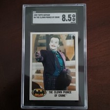 THE JOKER 1989 Topps Batman Clown Prince of Crime card #4 NM-Mint+ SGC 8.5