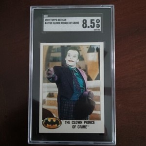 THE JOKER 1989 Topps Batman Clown Prince of Crime card #4 NM-Mint+ SGC 8.5