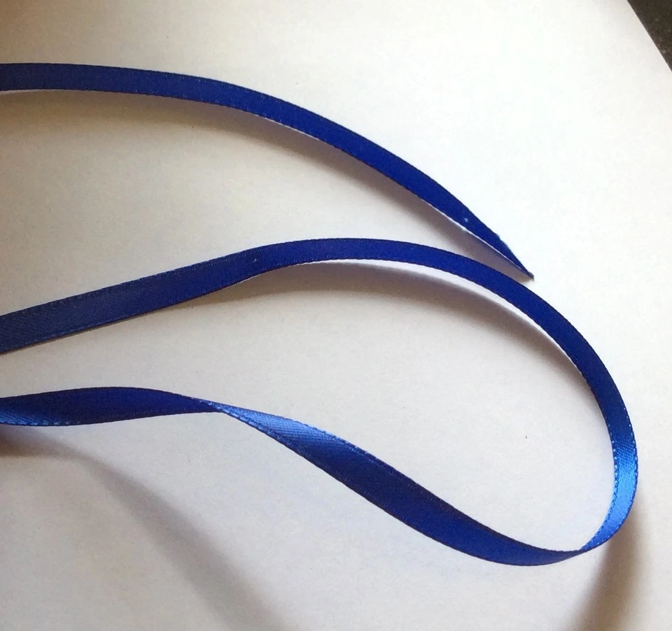 Royal Blue Satin Ribbon 1/4 inch  2 yards - Image 1 of 1