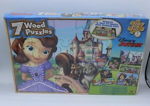Disney Junior 7 Wood Puzzles - New - Sealed