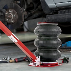 Pneumatic Car Jack Triple Bag Air 6600lbs Quick Lift 3T Heavy Duty Red - Picture 1 of 15
