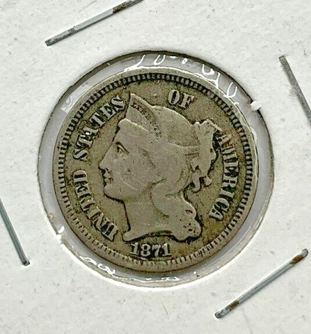 1871 3 Cent Nickel Cover