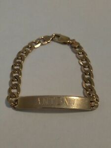 9ct Carat Gold Identity bracelet "Antony"  Very good condition , Heavy not scrap