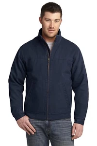 Mens Washed Duck Cloth Extra-tough Warm Work Jacket Wind Resistant Mid Weight - Picture 1 of 24