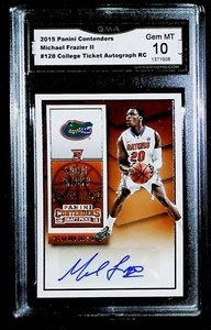 2015 Panini Contenders #128 Michael Frazier Il Colle Ticket Auto RC GMA 10 - Picture 1 of 2