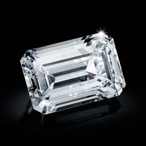 Diamante cultivado en laboratorio suelto premium corte esmeralda de 2 quilates certificado VVS1 color natural D - Imagen 1 de 8