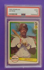 1982 Donruss Jim Rice Baseball Card, PSA 5