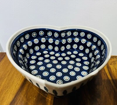 Heart Oven Dish  Handmade Polish pottery  Boleslawiec - Image 1 of 4