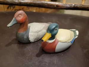Lot of 2 Vintage 1984 Avon Collector Duck Series Canvasback/ mallard Miniature  - Picture 1 of 5