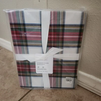 NEW Pottery Barn Stewart Plaid Tartan 72" Shower Curtain Holiday Christmas - Image 1 of 4