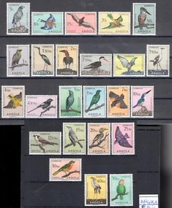 1951 Angola, Birds - Yvert No. 328-51 - 24 Values - MNH** - Picture 1 of 1