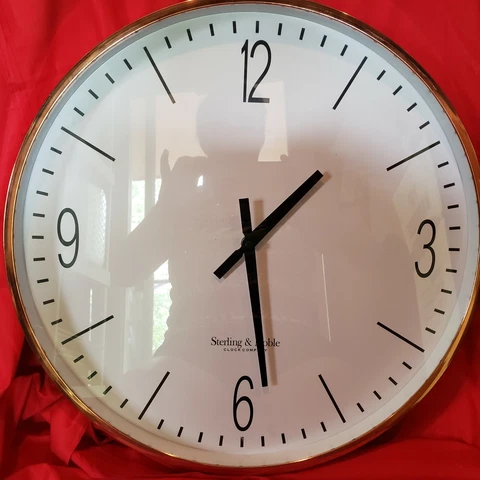 Sterling & Noble   COPPER WALL CLOCK  17.5"   Works Cover