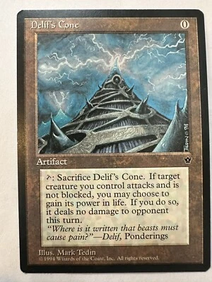 Vintage 1994 MTG Delif's Cone Magic the Gathering Artifact Card - Image 1 of 2