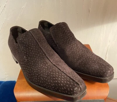 Prada Men’s Slip On Shoes Brown Peccary Suede St. Pecary UK 8 US 9 In Box - Image 1 of 4