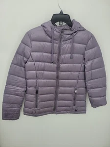 Andrew Marc Jacket Womens XS Purple Packable Lightweight Down Hooded Outerwear - Picture 1 of 8