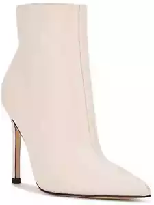 NINE WEST Farrah MUJERES Botines Cuero Stiletto Punta COLOR MARFIL TALLA 7.5M - Imagen 1 de 3