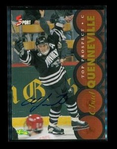 Vintage 1995 CLASSIC 5 SPORT AUTOGRAPH Hockey Card CHAD QUENNEVILLE Friars