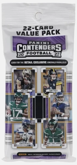 Factory 2022 Panini Contenders Football 22 Card Value Pack NFL Cards RC’s