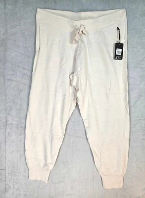 Pantalones de chándal PJ Salvage Lounge X-grandes suaves elásticos tejidos cintura elástica beige Foto 1 de 4