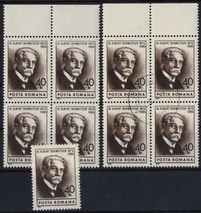 Romania 1974  Dr. ALBERT SCHWAITZER, theologian, physician, organist block 4x2 - Picture 1 of 1