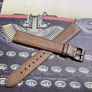 Genuine Pigskin Long length tan 19mm vintage watch band 1960s/70s steel buckle - Picture 1 of 7