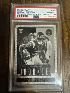 2023 Legacy Jordan Addison Premium Edition Black And White PSA 10 - Picture 1 of 2