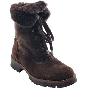 La Canadienne braune Wildleder Lammfell Winterstiefel US 6M - Bild 1 von 6