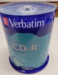 Verbatim 94554 700MB 52x CD-R Disc - Pack of 100 - Picture 1 of 4