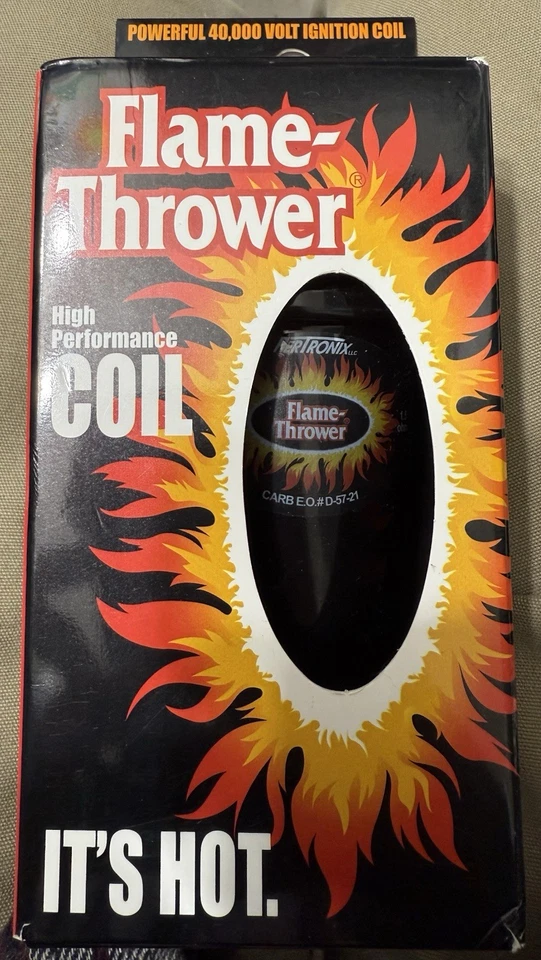 Lanzallamas PerTronix 40011 bobina de 40.000 voltios 1,5 ohmios, lleno de aceite negro Foto 1 de 4