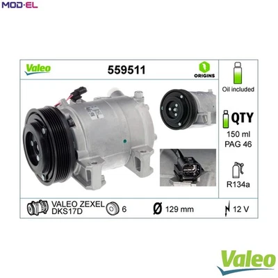 COMPRESSOR AIR CONDITIONING 559511 FOR NISSAN MURANO/II/SUV QR25DE 2.5L 4cyl - Image 1 of 4