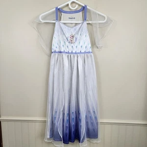 Disney FROZEN Sparkly Purple White Gown Costume Pajamas Nightgown Tulles SZ 8 - Picture 1 of 20