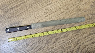 De colección. Cuchillo de nariz redonda flexible para cortar/tallar acero al carbono de 12". ¡Bonito! Foto 1 de 4