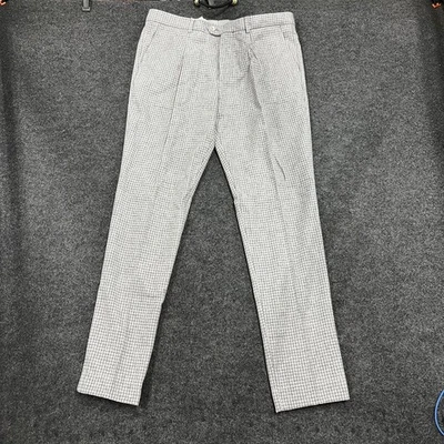 Pantalón plisado pata de gallo BRUNELLO CUCINELLI para hombre talla 54/2XL gris Foto 1 de 4