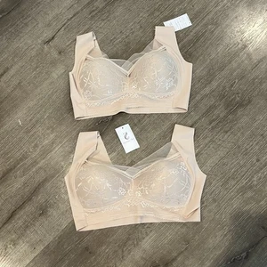 Sujetador mujer encaje beige, nuevo sin etiquetas, 3XL - Imagen 1 de 7