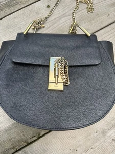 Chloe Drew Leather Chain Shoulder Hand Bag/crossover  Black Leather Purse!! - Picture 1 of 20
