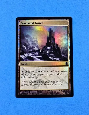 1x Command Tower Commander's Arsenal 2012 CM1 Mtg Magic Card Land 2 Foil - Image 1 of 2