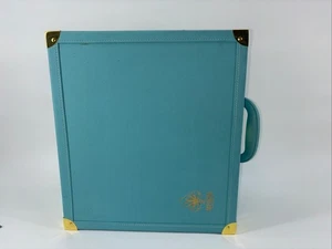 Caja de equipaje de almacenamiento Ace Ultra Premium verde azulado forrada en terciopelo negro - Imagen 1 de 10